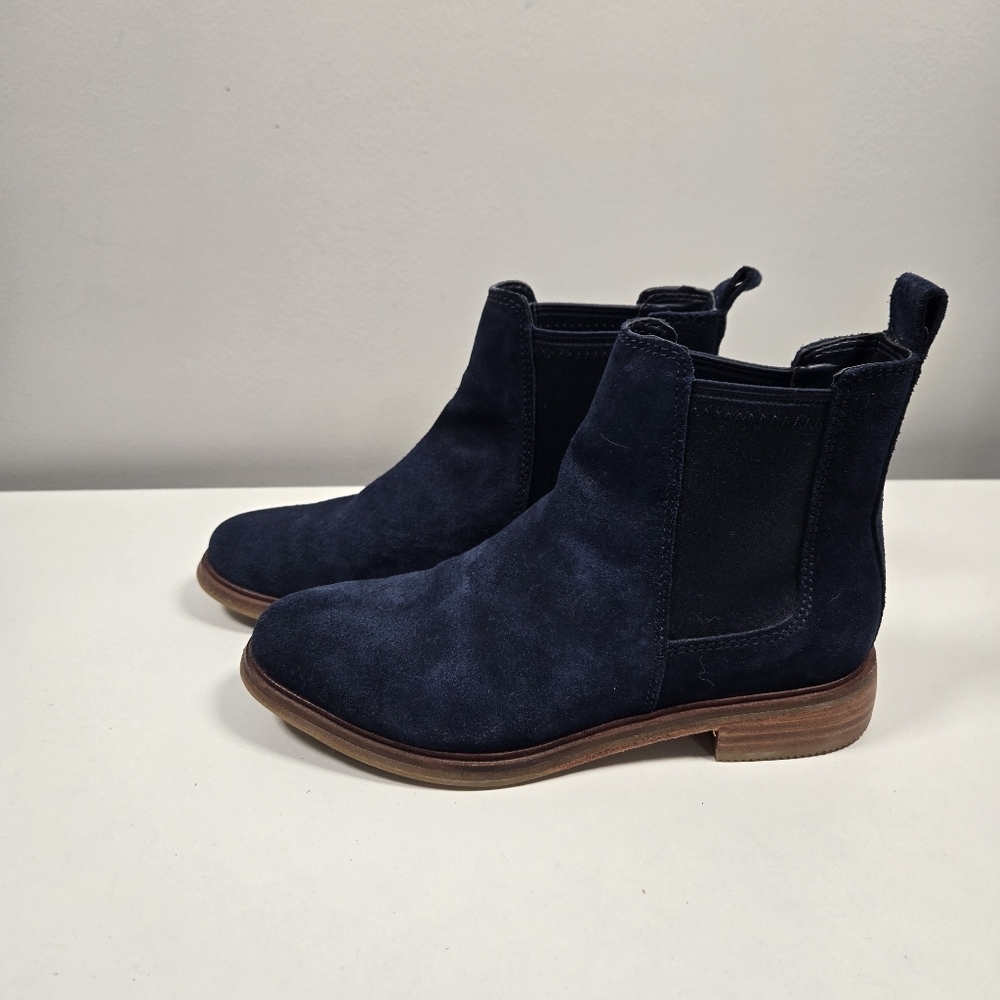 Clarks Blue Standard Fit Leather Havisham Top Boots - Picture 3 of 7